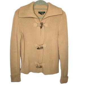 Lauren Ralph Lauren Wide Collar Toggle Cardigan